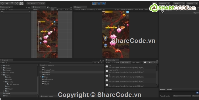 GalaxyBattle,Ham doi,Ban may bay,game unity,source code unity,unity